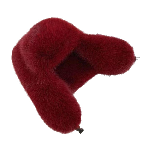 Invierno nuevo estilo piel de imitación piel de zorro sombrero Lei Feng piel uno grueso cálido a prueba de viento sombrero de piel
