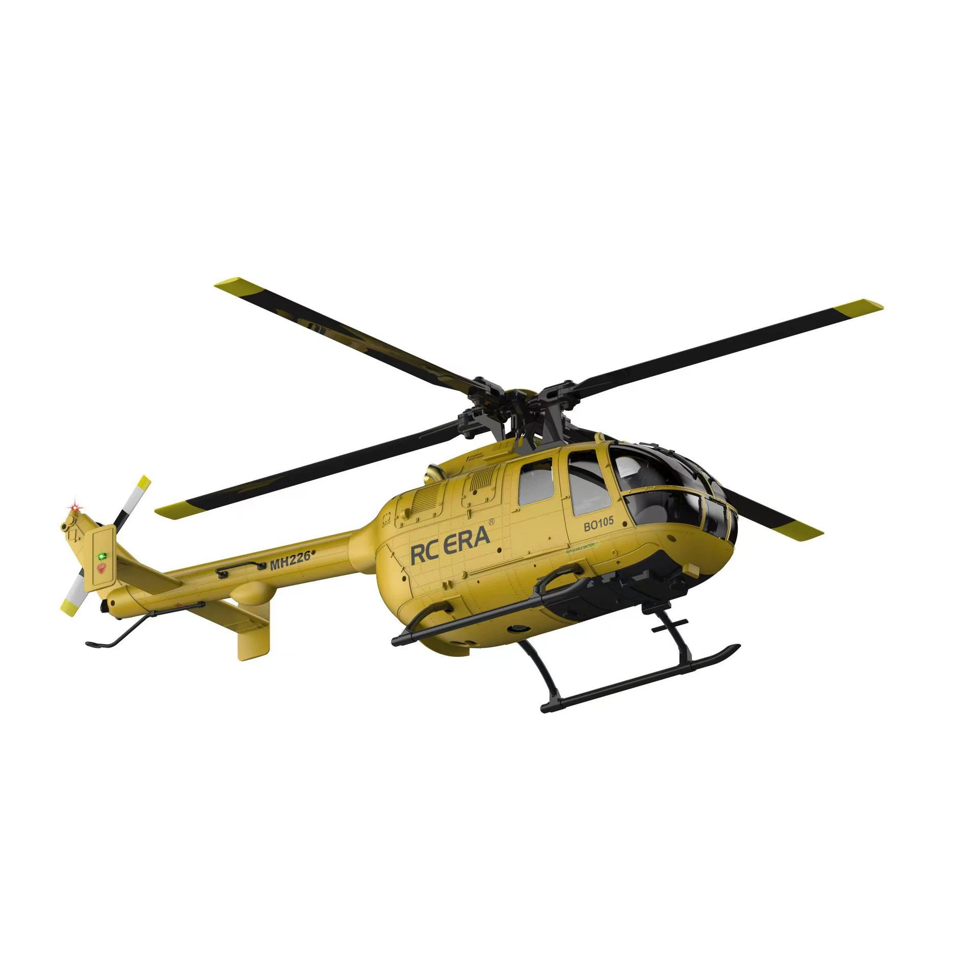 Rcera Six-Channel Single-Rotor Helicopter Without Flaps, Realistic Military Model Bo105 Remote Control Stunt Aircraft Positioning