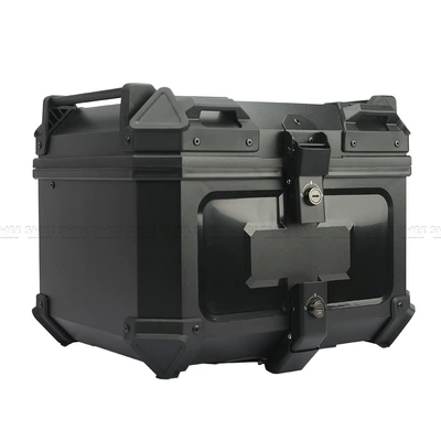 black field embossed 45L motorcycle: Motorcycle trunk