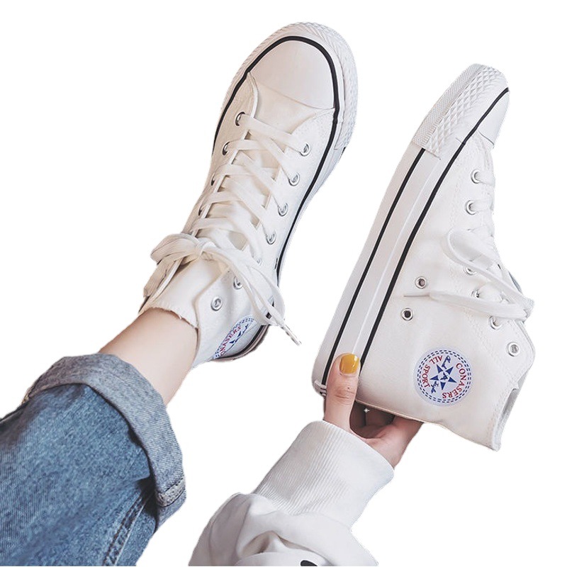High-Top Canvas Shoes for Women 2026 Spring and Autumn New Style Student Korean Version Ulzzang Trendy Harajuku Retro Versatile Ins Sneakers