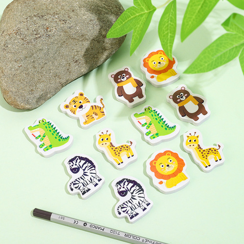 Creative Cross-border International Trade Cute Animal Eraser for Children and Primary School Students, Non-Scratch, No Trace, Special Non-Toxic Eraser