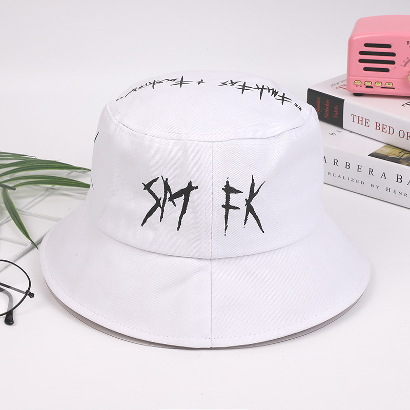 Unisex Lässig Hip Hop Brief Breite Traufen Bucket Hat display picture 4