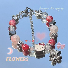 爆款可爱KT猫手链女ins小众设计高颜值卡通手饰品送闺蜜手串礼物