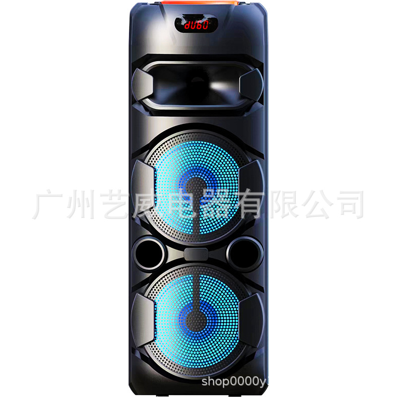 Zqs8220S New Dual 8-Inch 40W Wireless Bluetooth Speaker Outdoor Square Dance Home Audio and Video Volume Speaker