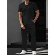 Q 37314 Polo Collar Two-piece Set ���촿ɫ�����׿羳��ó