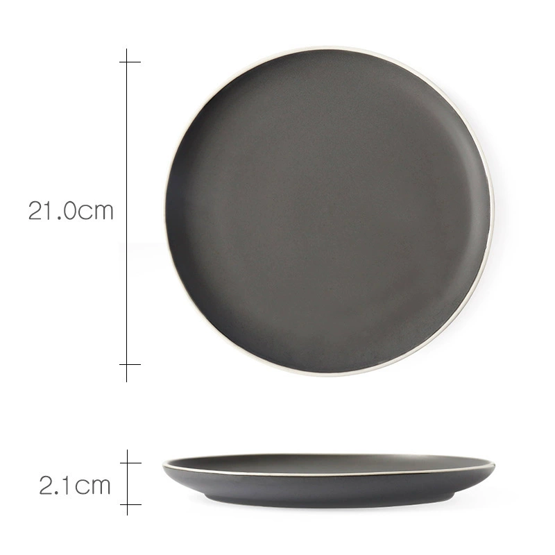 Japanese ceramic tableware set, creative soup bowls and plates, simple elegant design