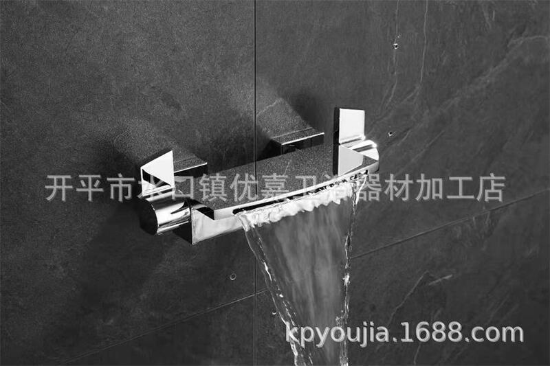 Kaiping Youjia bathroom bathtub faucet single function water outlet wall-mounted waterfall hot and cold double handle shower faucet 6105
