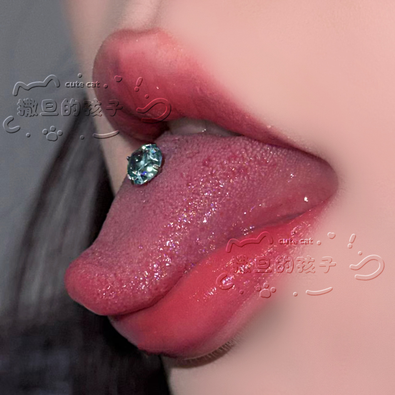 Satan's Child F136 Titanium Alloy Star Tongue Barbell - Adjustable Bar Length 8-20mm Tongue Ring detail image 14