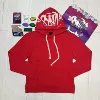 Red sweatshirt, accessories