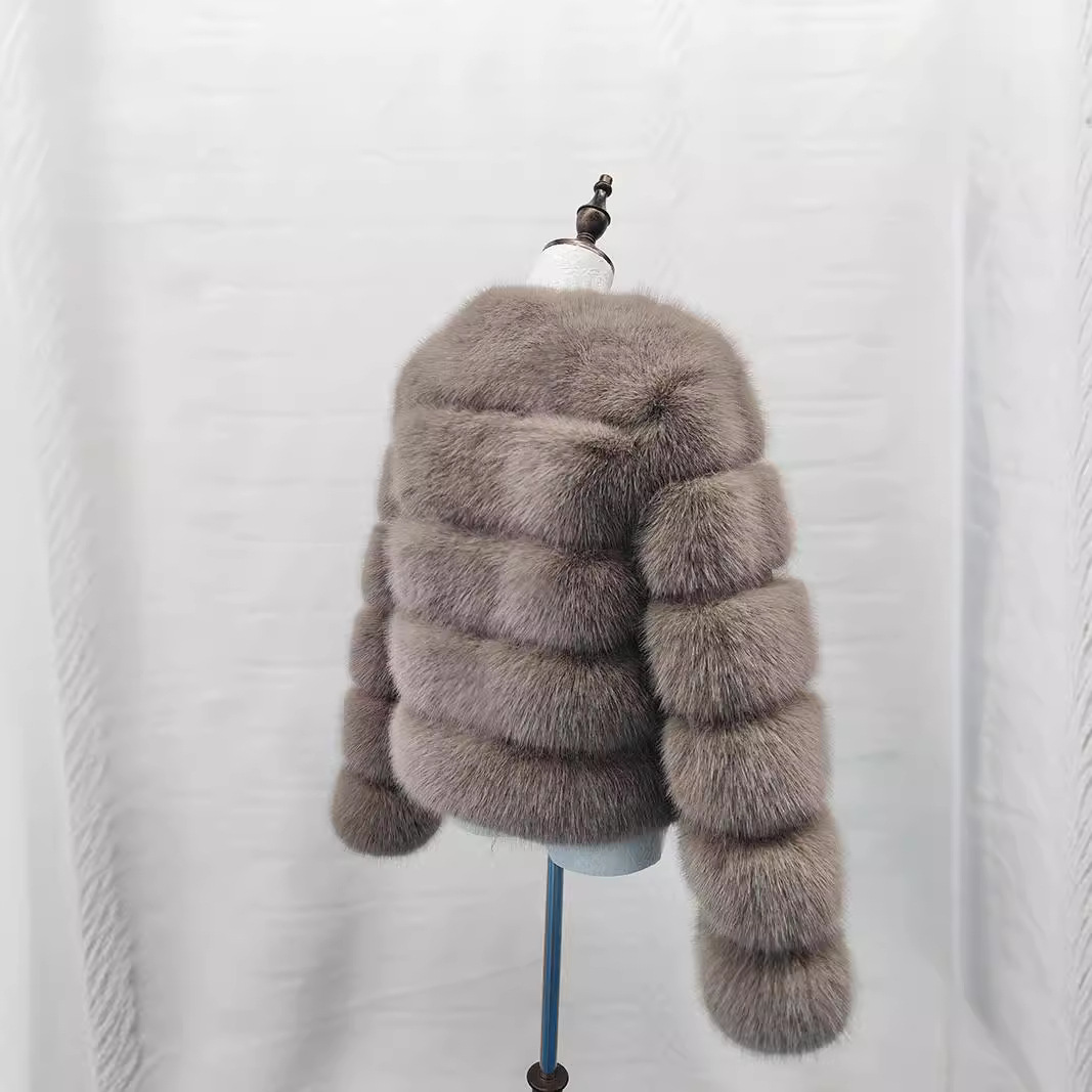 Women's Clothing Fur Splicing Fur Coat Women's Style Casual Long Sleeve Winter Warm Fur Coat_voghion.com