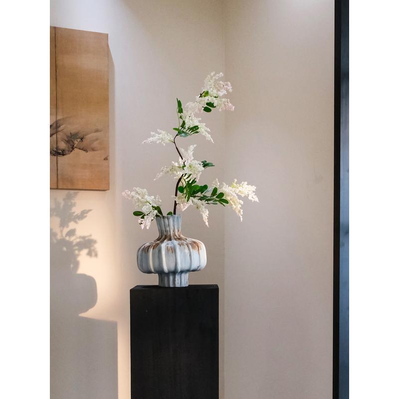 香雪蕊仿真花假花摆设客厅桌台高级感逼真装饰摆件复古氛围陶瓷瓶|undefined