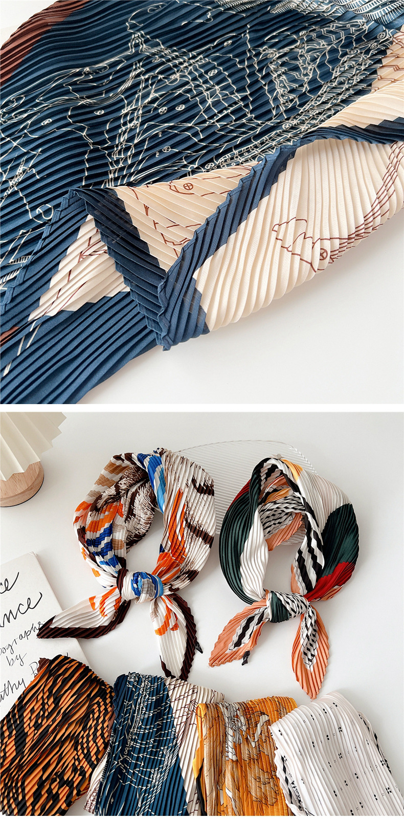 60g Weight Silk Scarf Classification Outdoor, Travel Occasion Polyester Material Printing Pattern Spring&Summer Season Women's Gender Printing Design Elegant Style Women's Elegant Printing Polyester Printing Silk Scarf 无