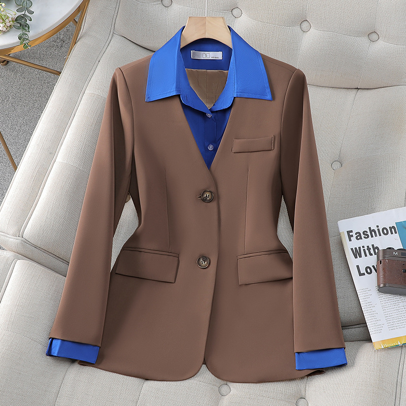 Women's Clothing Light luxury brand small suit jacket for women spring casual suit two piece fashionable temperament professional suit_voghion.com