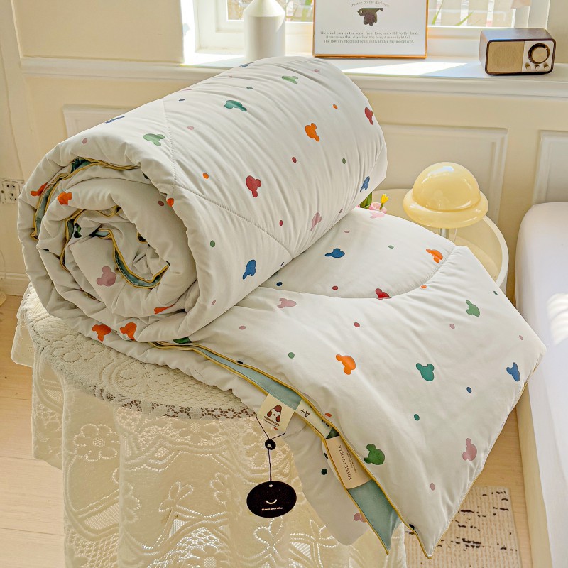 New Class a Washed Double-Layer Yarn Soybean Summer Quilt Summer Cool Quilt Air-Conditioned Quilt Student Dormitory Summer Style