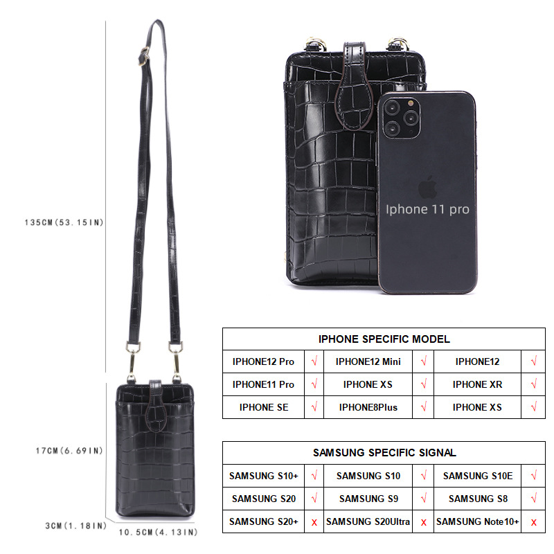 Transfronterizo popular nuevo teléfono móvil bolsa mini mensajero bolsa verano estilo japonés piedra patrón 2022 teléfono móvil bolsa al por mayor