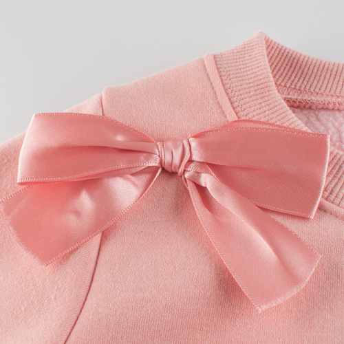 Girls Autumn Korean Style Sweater Wholesale 2024 New Children's Clothes Children's Autumn Velvet Pullover One Piece Dropshipping