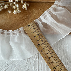 6cm white edge lace trim transparent ribbon hand-stitched DIY clothing extended hem decoration