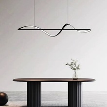 现代简约餐厅吊灯意式极简创意个性艺术餐桌吧台设计师长条吊灯