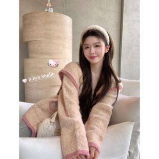 �����ҏ�ԪӢlook��ɫᘿ���Ů2024�ﶬ�¿�㼑�ë����ë�_������