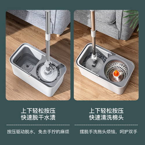Rotary mop household automatic one-mop cleaning artifact  new hand-washable lazy dry and wet dual-use floor mop