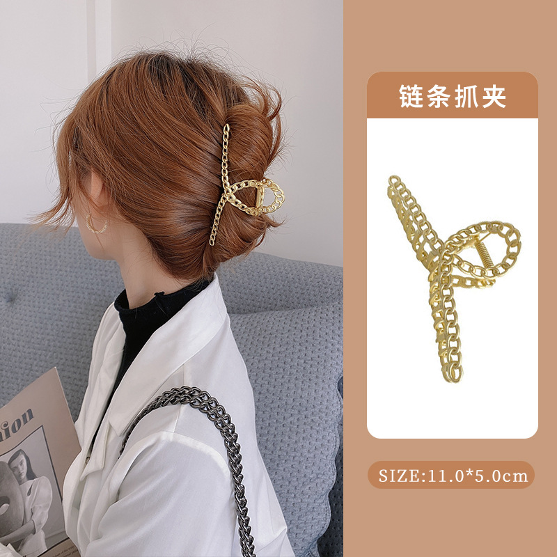 Nueva pinza de agarre, pinza para el cabello, parte posterior de la cabeza, celebridad de Internet, 2025, temperamento, pinza para el cabello, pinza para el cabello, tocado, clip para tiburón femenino