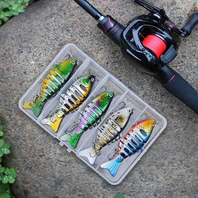 Yaohai Road Cebo de pesca de Asia Cebo de pesca de varias secciones Pescado de siete secciones Pesca en el mar Aparejos de pesca biónicos Cebo falso al por mayor