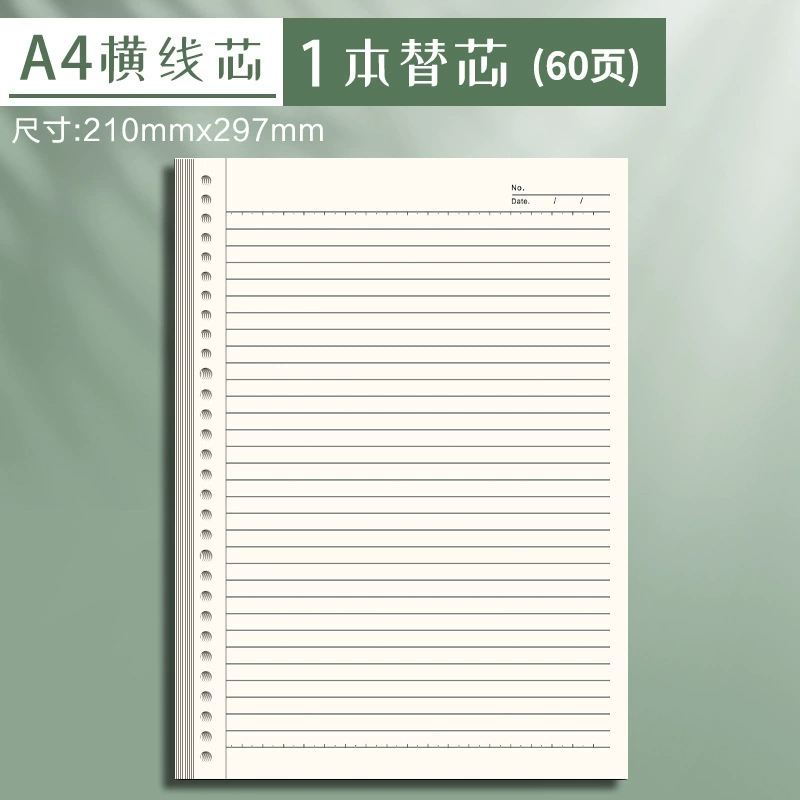 Refillable Transparent Loose‑Leaf Notebook, Disc‑Bound Covers, Sizes A5/B5/A4, Lined & Grid