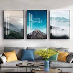 客廳裝飾畫現代簡約沙發背景牆壁畫北歐輕奢浪漫風景畫牆壁裝飾畫