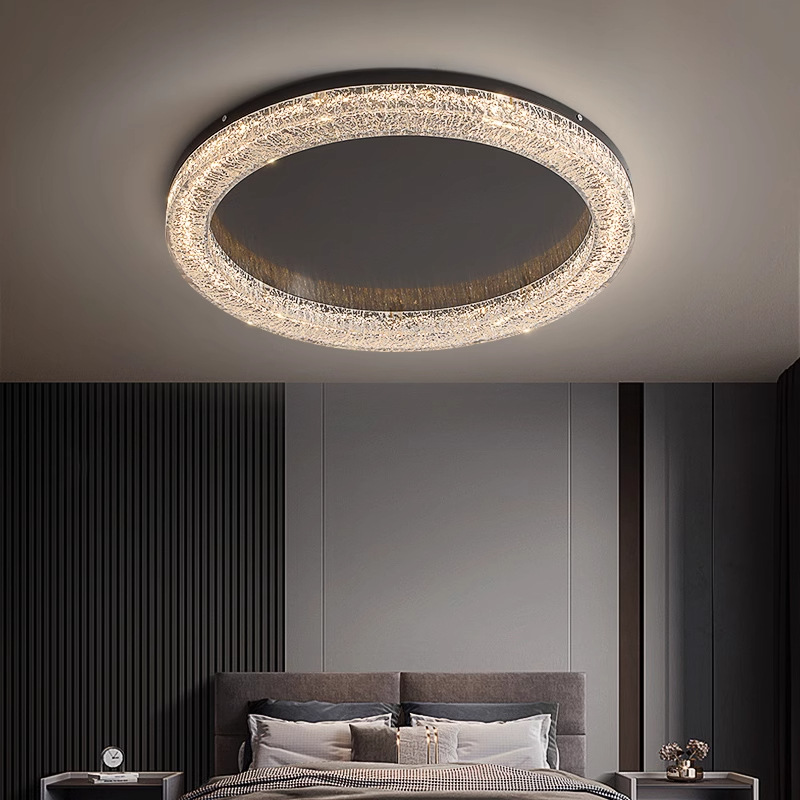 Italia minimalista lámpara de dormitorio lujoso alto sentido de cobre moderno simple 2025 nueva lámpara de dormitorio principal lámpara de techo