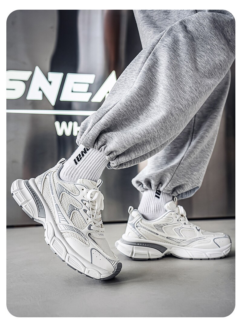 Men's Summer Breathable Trendy Versatile Youth Mesh Sneakers, Casual Running Thick-soled Height-increasing Dad Shoes_vogvips.com