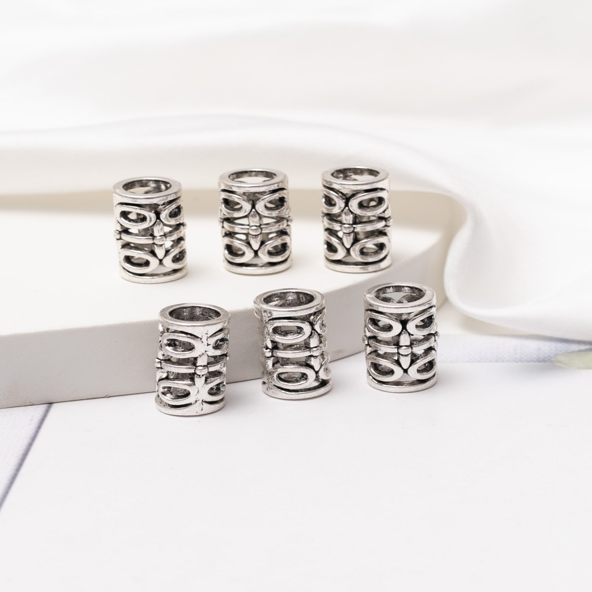 Europea y americana trenza sucia de metal de plata antigua vikingos colgante de collar de pelo de la barba celta joyería Africana trenza sucia peluca