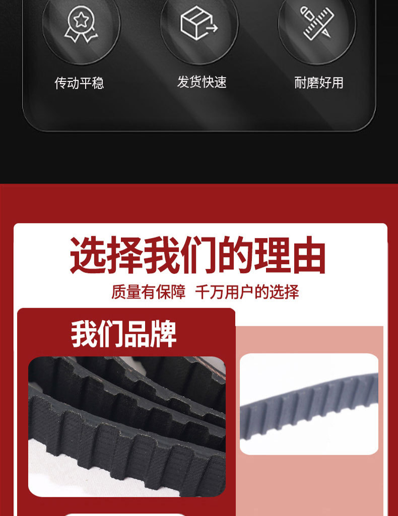 South Korea's Dong-I Rubber Timing Belt S2Ms3Ms5Ms8Ms14M Industrial Belt Transmission Transmission Textile Machinery