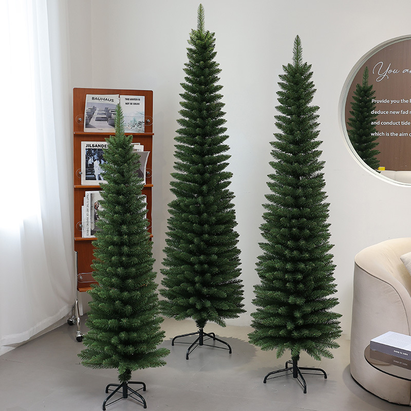 árbol de navidad cifrado árbol de navidad grande verde punta simulación árbol de navidad delgado árbol de lápiz delgado