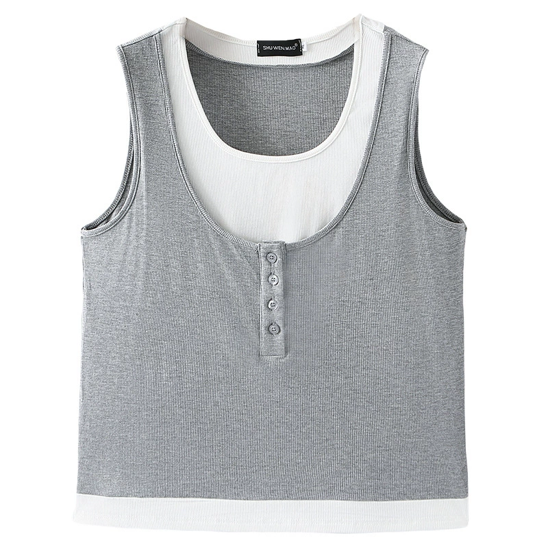 Set, universal base body-friendly vest sleevless, for plus size ladies