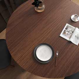 黑胡桃木风餐桌垫高级感防水防油免洗隔热垫耐高温桌面保护餐垫