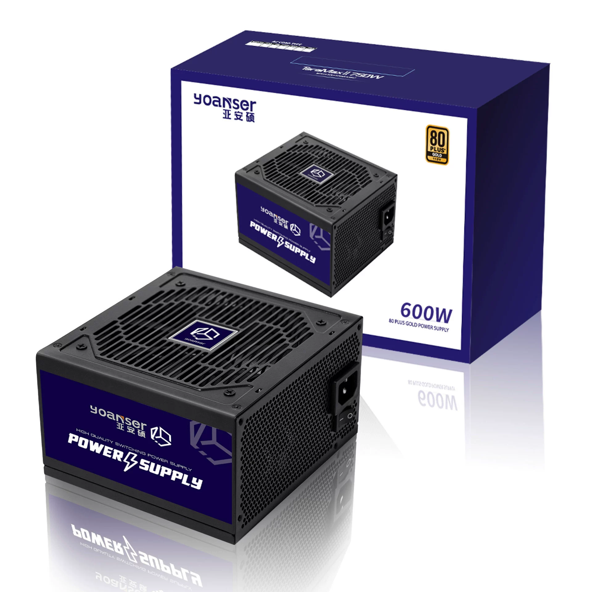 600Вт Стабильная филиальная сила máquina Power Power Gold Certification Active ATX3.0 Power Производитель на заказ