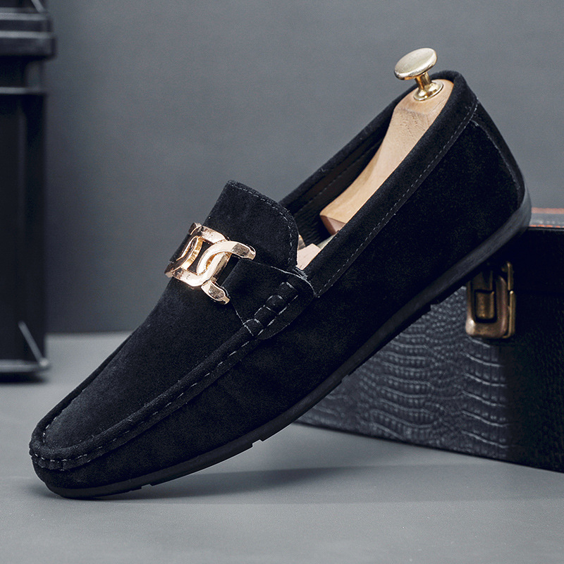 Neu Matt wildleder faul mann slip-on kleine leder schuhe loafer fahren schuhe mann_voghion.com