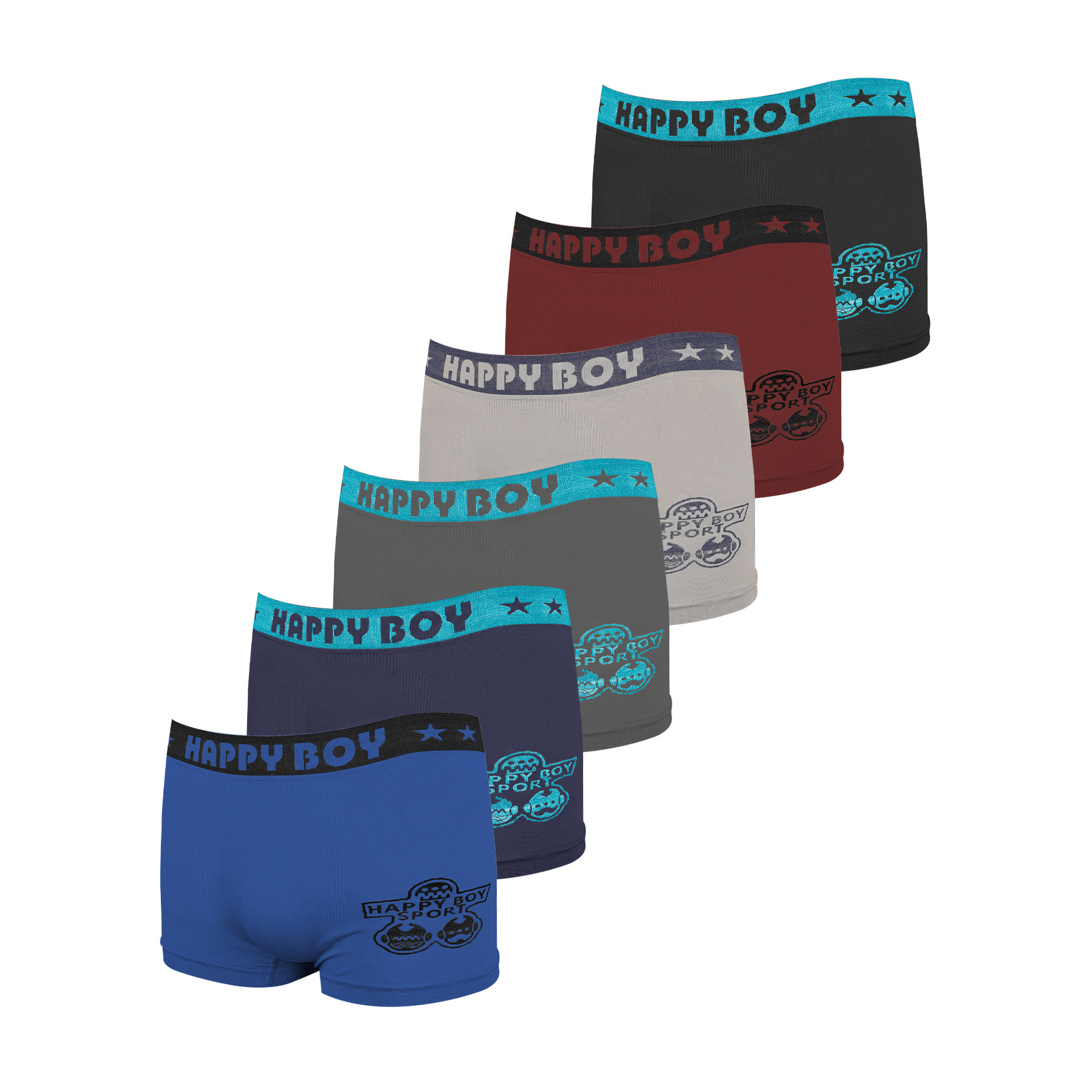Calzoncillos bóxer elásticos y transpirables de poliéster sin costuras estampados HAPPYBOY Calzoncillos para niños de 10 a 15 años
