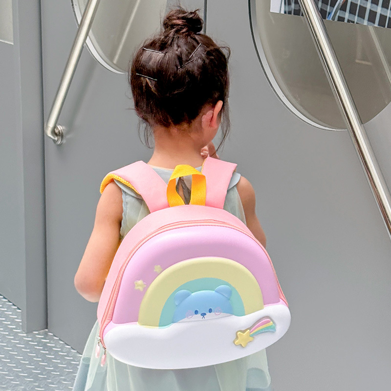 Nueva mochila de cáscara de huevo para niños, suave y linda nube, oso, mochila para niños y niñas, mochila escolar para estudiantes de jardín de infantes