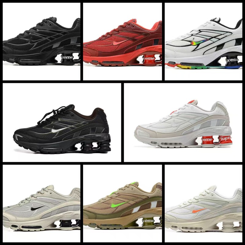 Putian Cross-Border Large-Size Air Column Shoxr4 Spring Sports Style Cushioning Running Shoes for Men and Women, Breathable Sports Shoes