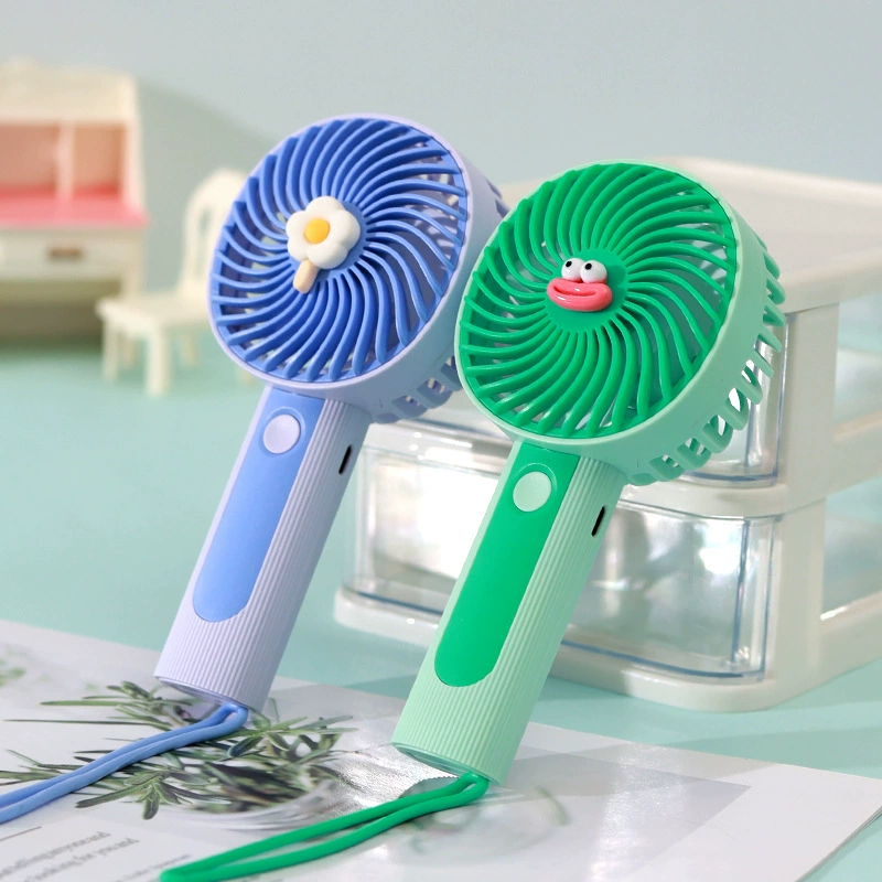 Cartoon small handheld travel table air fan, new collection