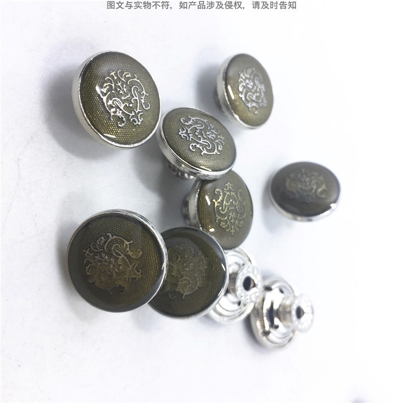 服装辅料点缀扣 弹压扣 西裤扣 铜质蘑菇扣 铜合金方形喷油手缝扣