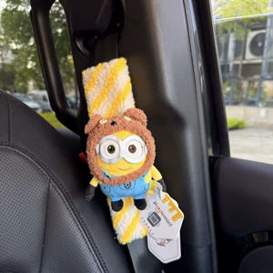 Şirin Minion Avtomobil Təhlükəsizlik Kəməri Çiyin Örtüyü Avtomobil Bəzəyi Qızlar üçün Hədiyyə