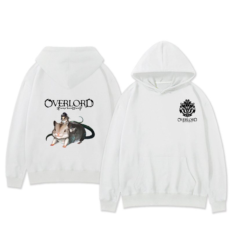 Suéter con capucha perimetral del rey de los muertos OVERLORD Suéter holgado bidimensional del rey de los huesos Tendencia