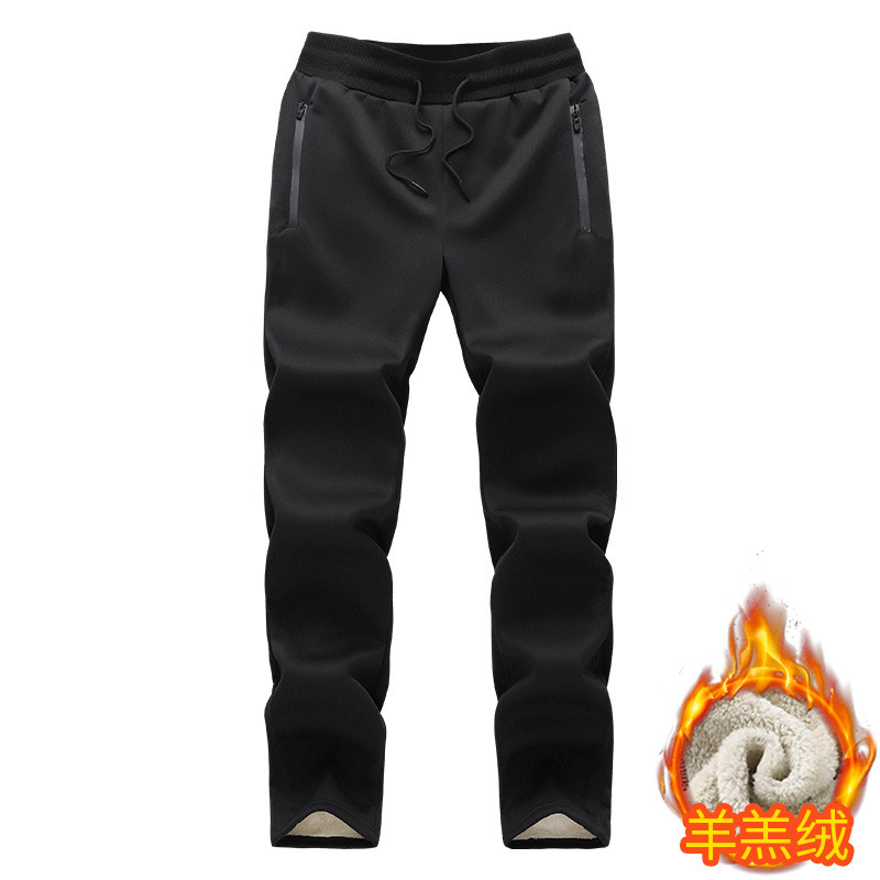 Bola de cordero transfronteriza para hombres deportivos de mediana edad y ancianos otoño e invierno engrosado más terciopelo con capucha casual más terciopelo suéter suéter traje de pantalón