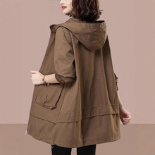 2025秋新款女士风衣外套中长款小个子洋气爆款大码女装中年妈妈