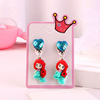 Children's ear clips, cartoon school earrings for princess, accessory, no pierced ears, Birthday gift, wholesale