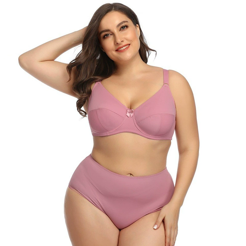 Glossy bra, set, ultra thin sexy comfortable breathable underwear, plus size, European style, wholesale