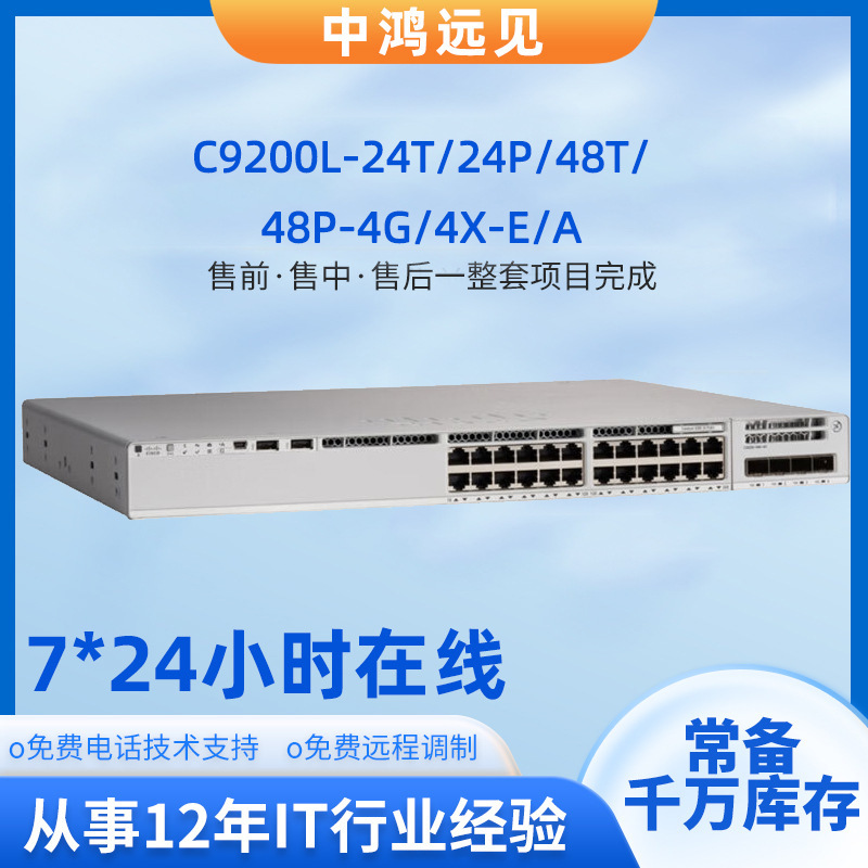 For Cisco C9200L-24T/24P/48T/48P-4G/4X-E/A Switches