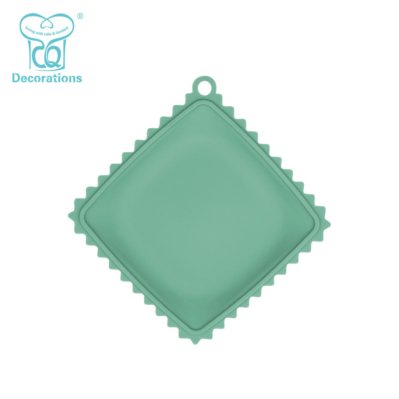 Venta caliente transfronteriza antiquemaduras silicona placemat taza espátula estera cuadrada colgando estera de vajilla